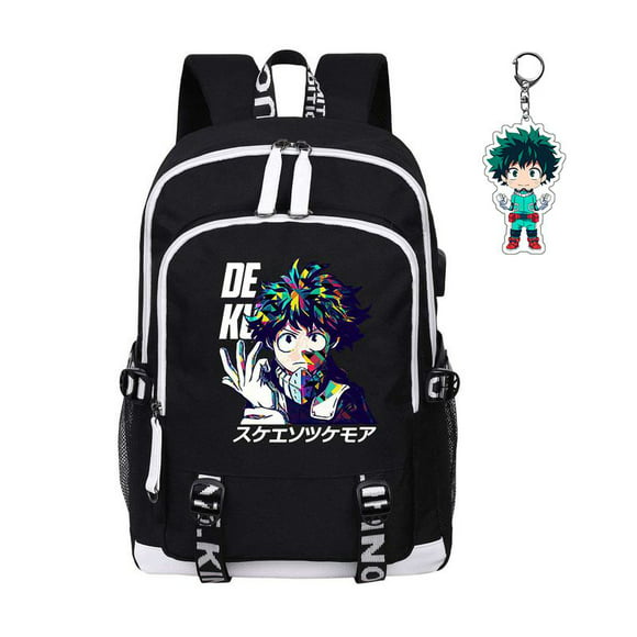 Ameliaa My Hero Academia Backpack Anime Boku No Hero Laptop School Bag for Women Men 17126.5 in with USB 
